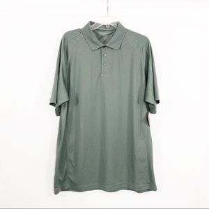 NEW Harriton Mens Golf Performance Polo Shirt, Size Large, Gray